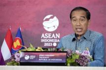 Indonesia's President Joko Widodo speaks to the media during a press conference at the 42nd ASEAN Summit in Labuan Bajo, East Nusa Tenggara, Indonesia, 11 May 2023. Photo: EPA