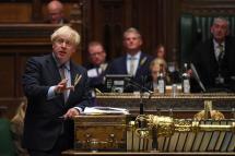 A handout photo made available by the UK Parliament shows British Prime Minister Boris Johnson during Prime Minister's Questions at the House of Commons in London, Britain, 09 September 2020. Photo: EPA