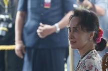 (File) Myanmar State Counselor Aung San Suu Kyi attends the inauguration of the housing for teachers and education staff in Yangon, Myanmar, 26 December 2019. EPA-EFE/NYEIN CHAN NAING