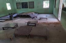 File Photo: A picture of a classroom seen after the airstrike on Layakgone Village, Depeyin Township