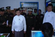 File Photo: Junta Minister U Myint Kyaing and officials visited Pyigyi Tagun Township staff officer office in Mandalay region on 4th July, 2023