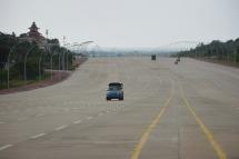 The nearly empty 20-lane road stretching from across the National Parliament building in Naypyidaw, the capital city of Myanmar.  Photo: AFP