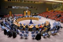 A wide view of the Security Council meeting on threats to international peace and security at at the United Nations Headquarters in New York, New York, USA on February 14, 2023. Photo: UN