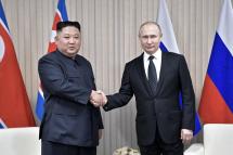 Image: North Korean leader Kim Jong-un with Russian President Vladimir Putin in Vladivostok, Russia, in April 2019 / Photo: AFP