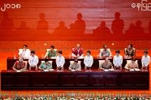 (File) Deligates sign the Union Accord during the closing ceremony of the third session of the 'Union Peace Conference - 21st century Panglong' in Naypyitaw, Myanmar, 16 July 2018.. Photo: EPA