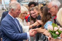 Prince Charles (L) and Camilla (C-L), Duchess of Cornwall, greet people during their royal visit to New Zealand, in Auckland, New Zealand, 19 November 2019. Photo: EPA