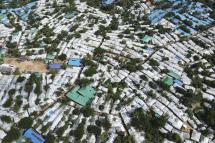 This aerial picture taken on September 28, 2022 shows a general view of the Rohingya's Kutupalong refugee camp in Ukhia. Photo: AFP