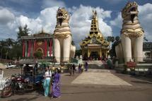 The front entrance of the Shwe Mawdaw Pagoda in Bago. Photo: AFP