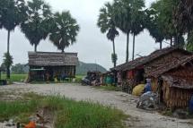 Temporary tents of local residents from villages in Pu Law Township, Tanintharyi Region 