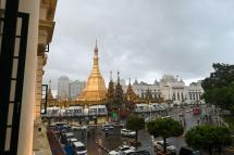 Sule in downtown Yangon. Photo: Ye Aung Thu/AFP