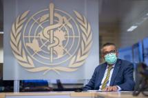 (File) Tedros Adhanom Ghebreyesus, Director General of the World Health Organization (WHO), speaks during a visit of the Presidents of the Swiss Federal Chambers, at the World Health Organization (WHO) headquarters in Geneva, Switzerland, 15 October 2020. Photo: EPA