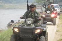 (File) Thai border troops near Thai-Myanmar border. Mizzima