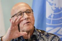 The United Nations Special Repporteur on the situation of human rights in Myanmar Tom Andrews talks to the media during a press conference at the UN office in Jakarta, Indonesia, 21 June 2023. Photo: EPA