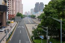 A general view shows roads during a Covid-19 coronavirus lockdown in the Pudong district of Shanghai on May 30, 2022. Photo: AFP