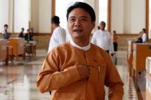 Former NLD lawmaker and hip hop artist Phyo Zayar Thaw in Myanmar’s Union Parliament. Photo: EPA