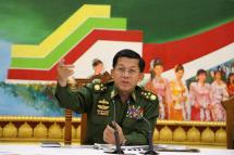 Myanmar’s army chief Senior General Min Aung Hlaing addresses reporters during a news conference at the Defence Ministry in Naypyitaw. Photo: REUTERS