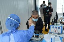 A COVID-19 vaccine is administered in Hangzhou, in China's eastern Zhejiang province, on Wednesday. Photo: AFP