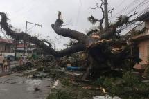 Typhoon Rai has unleashed destruction in parts of the Philippines, with dozens of people reported killed in the storm (AFP/Alan Tangcawan)