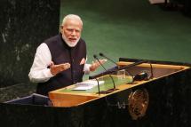 PM Modi addresses the UNGA. Photo: OPCW/Flickr
