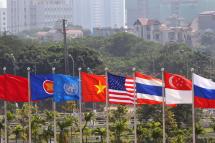 Flags of the Association of Southeast Asian Nations (ASEAN). Photo: EPA