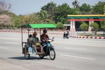 Motorists traverse along the Central Hall in Naypyitaw, Myanmar. Photo: EPA