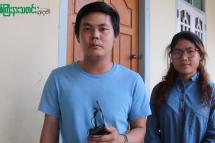 The artists, Zayar Hnaung (left) and Ja Sai (right). Screengrab from Myitkyina News Journal's Video