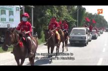 Embedded thumbnail for Thirty horse riders take part in NLD campaign rally